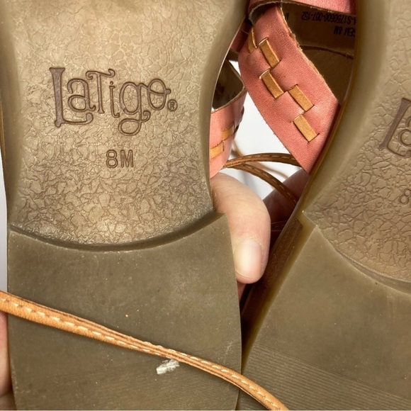 Latigo gem leather sandals lace up size 8 - Picture 8 of 8